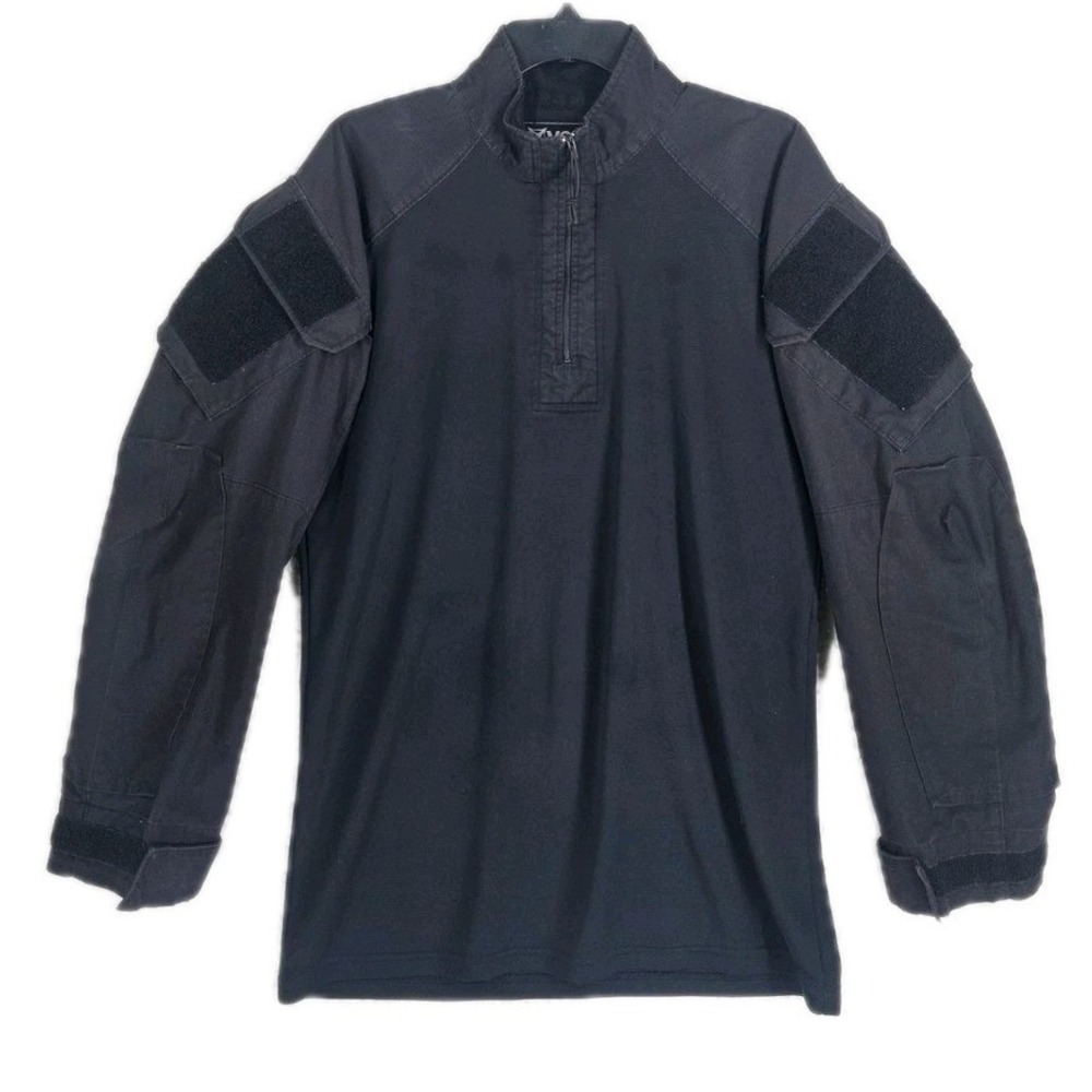 Vertx Recon USGI Combat Shirt Mens M Black Tactical 1/4 Zip Ripstop Long Sleeves